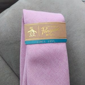 Original Penguin Accessories - An Original Penguin Men's Slim Pink Tie Original Penguin Accessories - An Original Penguin Men's Slim Pink Tie